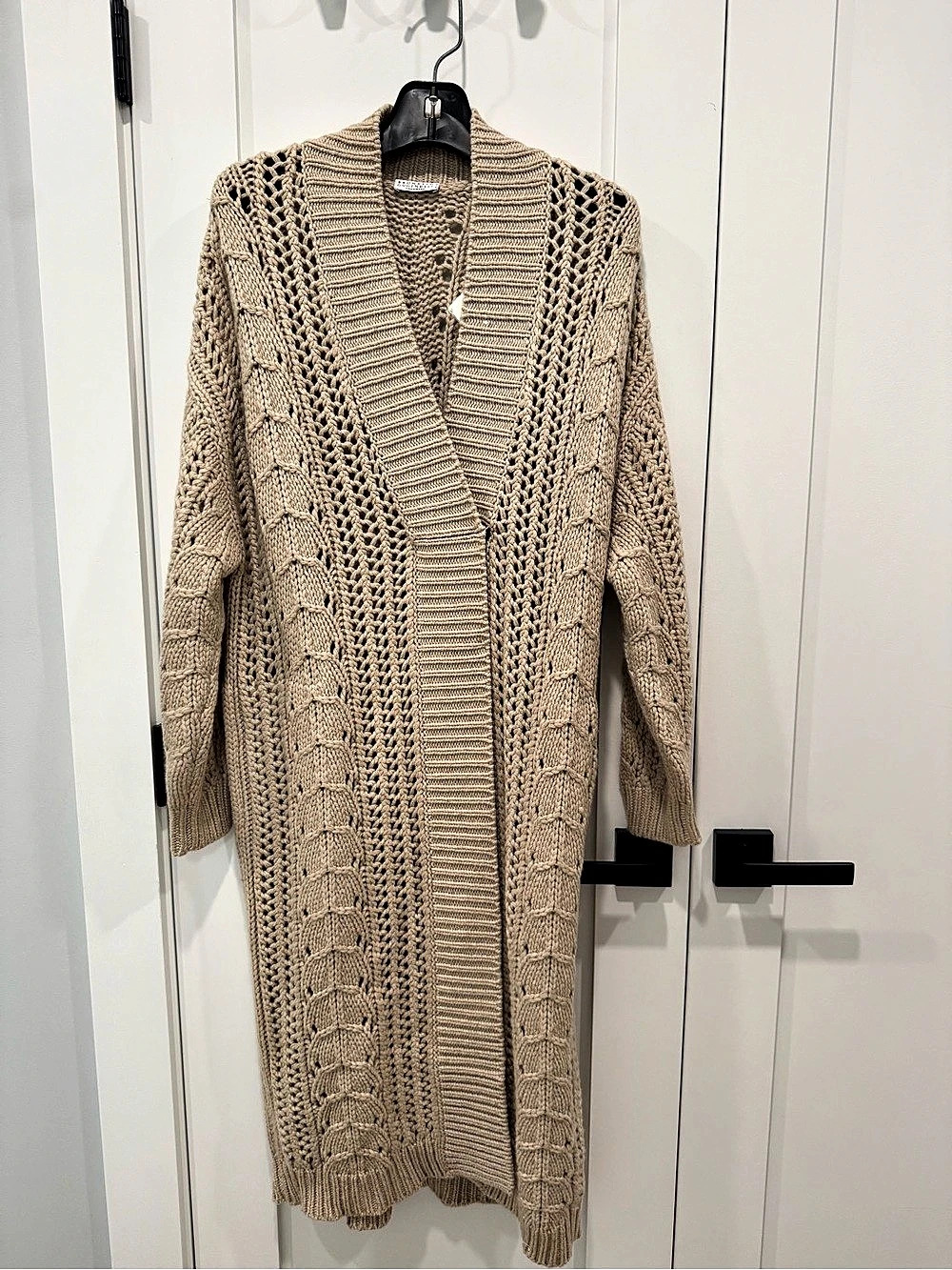 Brunello Cucinelli Cashmere and Silk Cardigan in an Openwork Pattern with
